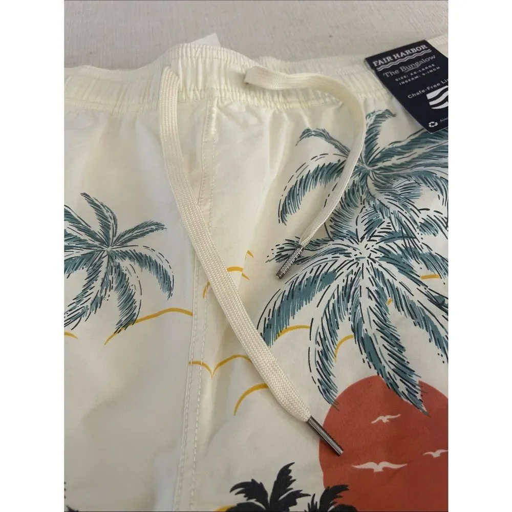 Fair Harbor The Bungalow 5” Swim Trunk in Beach Sunset, a size XXL, NWT